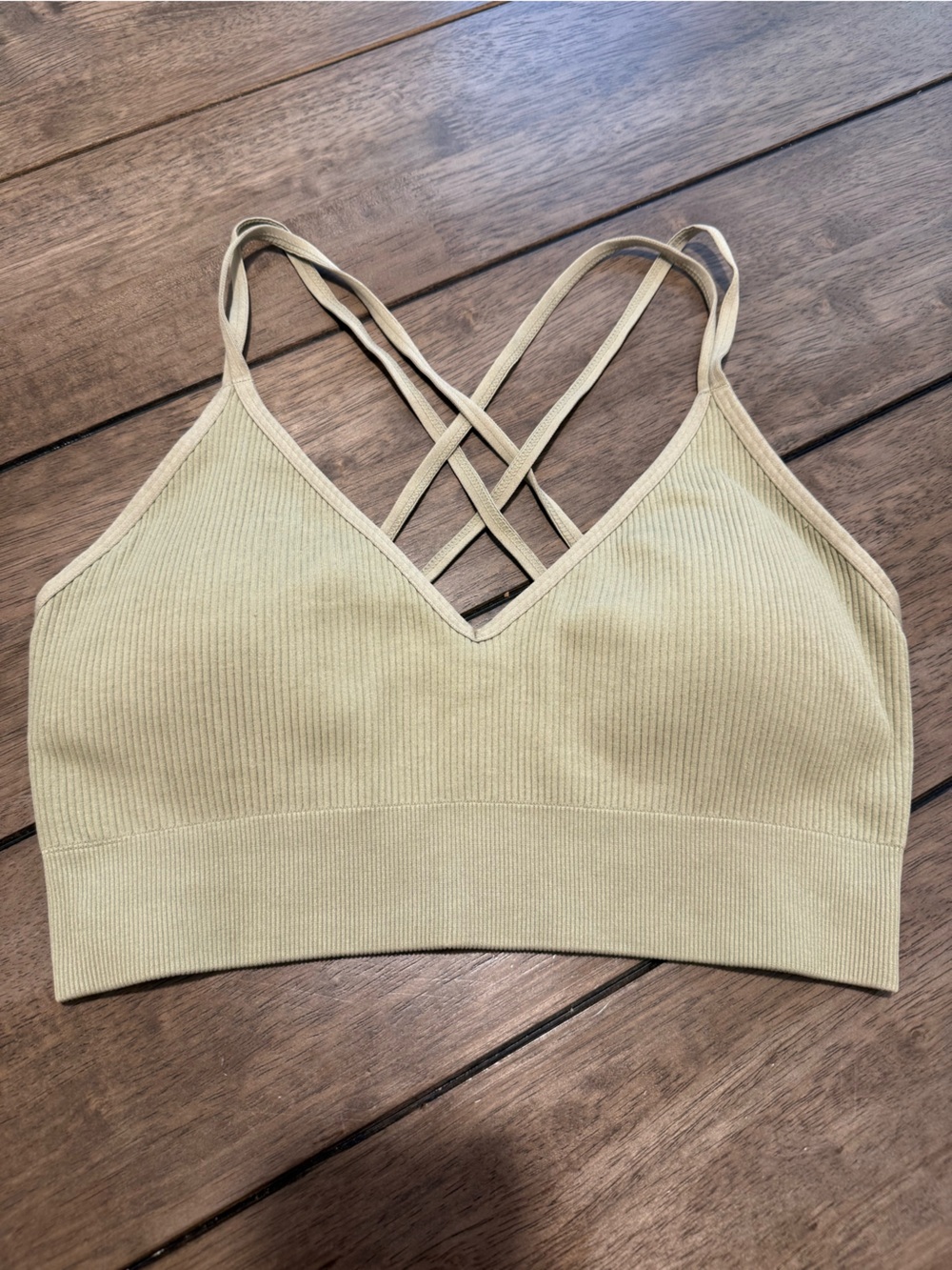 Aerie ribbed strappy sports bra